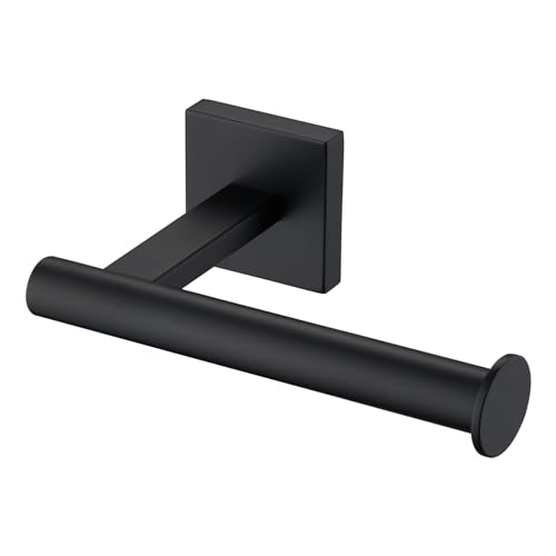 Image of KOKOSIRI Toilet Paper Holder for Bathroom Toilet Roll Holder Hold Mega Rolls Wall Mounted, Matte Black Stainless Steel B2008BK