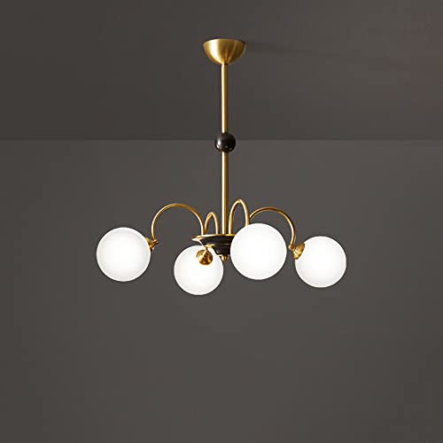Lustre doré compact pour moderniser un plafond bas - 3