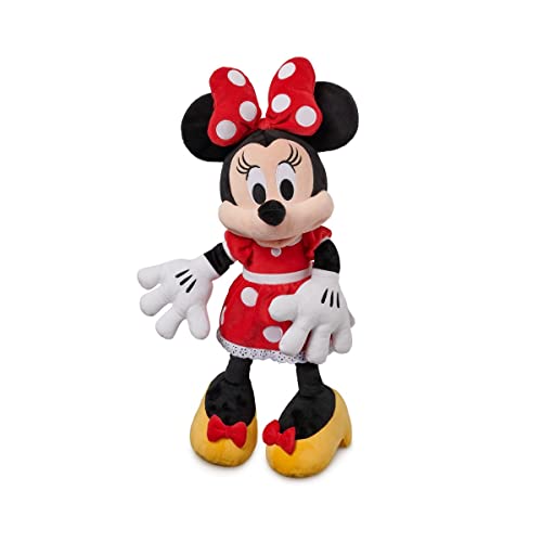 Disney Store Official Minnie Mouse Red Dress Medium Soft Toy for Kids, Cuddly Character with Fuzzy Texture and Embroidered Details, Disney Plushy...