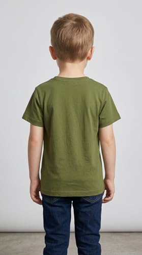 Image of Kids T Shirt Short Sleeve Crewneck Tee for Toddler Boys and Girls Cotton Basic Summer Top 2-6 Years