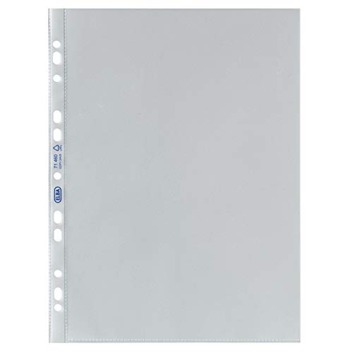 ELBA Präsentationshülle, PVC, oben offen, Eurolochung, A4, 0,08 mm, glasklar, glatt (100 Stück), Sie erhalten 1 Packung á 100 Stück