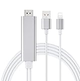 【6,6 Fuß Länge und Videos und Bilder teilen】 Mit dem 6,6 Fuß langen digitalen HDMI-Kabel können Sie Ihr i Phone, iPad jederzeit bequem an ein mit HDMI ausgestattetes Gerät für Home Entertainment, Bildung, Training usw. anschließen und anschließen. Dieses HDMI-Kabel Unterstützt Videoanrufe von FaceTime, Skype und Streaming von Videos, Bildern, Spielen und Diashows.