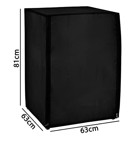 Image of Amazon Brand - Umi. Front Load Washing Machine Cover Suitable for Bosch 6.5 Kg, 7 Kg, 7.5 Kg, 8 Kg, 8.5 Kg, 9 Kg (63cmsX63cmsX81cms, BLACK)