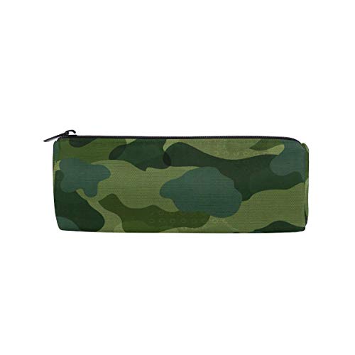 Preisvergleich Produktbild Camouflage Green Pencil Case Studenten Schreibwaren Aufbewahrungstasche Pen Organizer Reißverschlusstasche für Mädchen Teenager Kinder