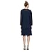 S.L. Fashions Women's Regular Mother of The Bride Tiered Jacket Dress with Shoulder Embellishment, Navy, 16