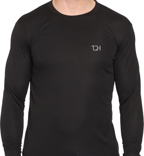 Image of TQH Full Sleeve T Shirt for Men | Pack of 2 T-Shirt for Man Full Sleeve | Gym Workout | Men's Tshirts | Slim Fit Polyester Round Neck Solid Sports T-Shirts for Running Training Casual Wear