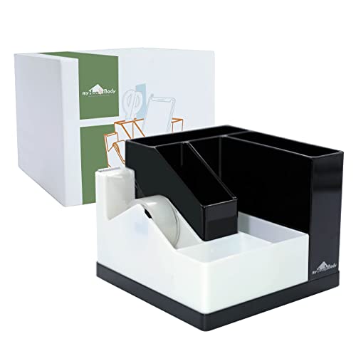 Myhomebody Pen Organizer For Desk, Office Supplies Pen Organizer, Desktop Pen Organizer, Pen Organizer Rotating, Pen Organizer Compartments, Black Square #TOP30