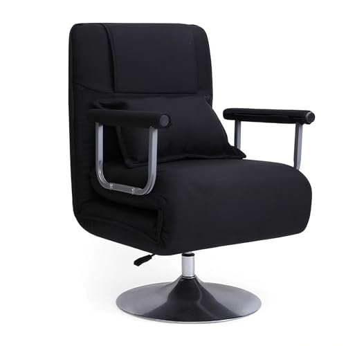 Sofá cama individual convertible con patas de apoyo ocultas, respaldo ajustable (5 niveles) prácticos reposabrazos ideal para alquiler clubes y estudios - Diseño que ahorra espacio