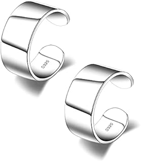 CHIC & ARTSY Cuff Earrings 925 Sterling Silver Ear Cuff Earrings Non-Piercing Fake Helix Cartilage Cuff Earrings Various Styles Conch Ear Cuffs Fine Jewelry for Women Man