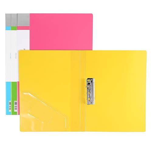 Reliure plastique A4 PATIKIL avec pince forte sans anneaux pour document de bureau x4