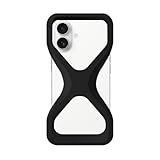 Palmo パルモ スマホケース 【 iPhone 16 対応 ブラック 黒 Black 】 グッドデザイン賞 落下防止 耐衝撃 衝撃 吸収 片手 持ち 米軍MIL規格取得 アイフォン ケース カバー 超 軽量 シリコン アンチダスト加工 スマホリング バンカーリング 代わり スマホカバー スマホショルダー スマホストラップ レッドドット・デザイン賞