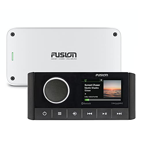 Fusion MS-RA670 Apollo Marine Entertainment System with Fusion MS-AP82400 Apollo 8 Channel Marine Amplifier