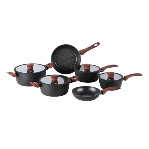 Brinox - Jogo de Panelas Revestimento Cerâmico Antiaderente Ceramic Life Sirius 6 Peças com Fundo de Indução - Preto