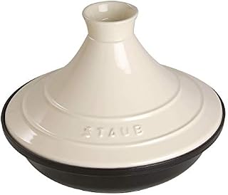 Staub 1302723 Tajine Cast Iron Base with Ceramic Dome, 20 cm, Black