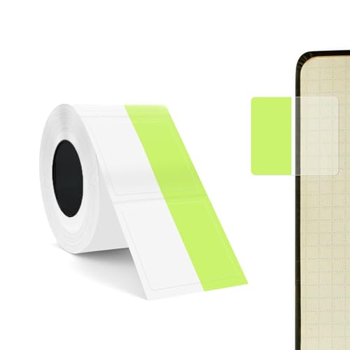 SUPVAN T50M Series Label Maker Tape, 0.98'' × 0.51'' + 0.59'' (25 × 13 + 15mm) 100 Labels/Roll Genuine Laminated Thermal File Label, Waterproof Oilproof Adhesive Auto Detect Labels, Black on