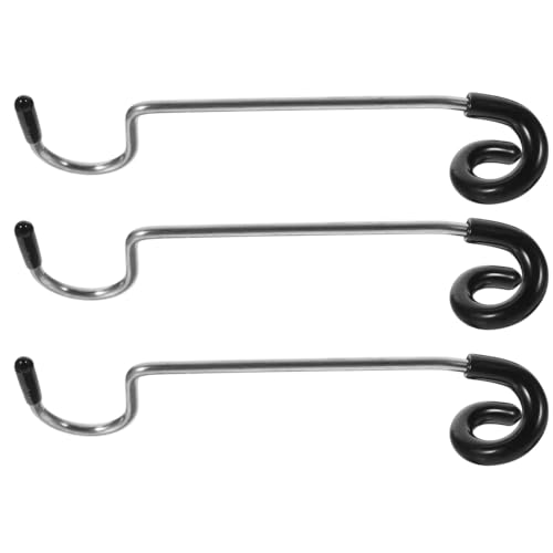 IMIKEYA Camping Light Hooks 3Pcs Tent Lamp Hooks with Rubber Sleeve Light Pole Hook Hangers for Hanging Lanterns Bags Clothes Camping Hiking Fishing Party