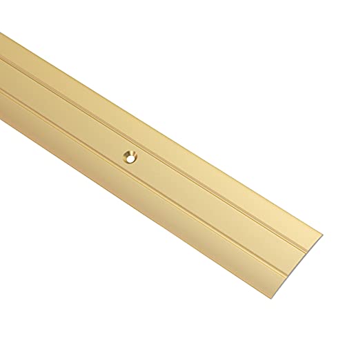 Gedotec Perfil de Transición Perfil de Suelo Übergangsschiene - Aluminio latón anodizado, 100 cm, 100 cm
