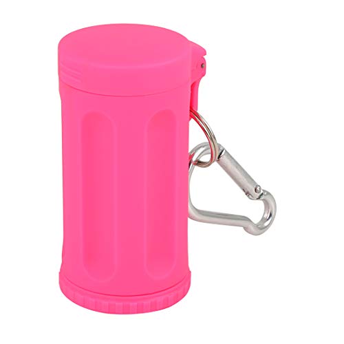 X AUTOHAUX Portable Smokeless Cigarettes Ashtray with Keychain Lid for Car Pink