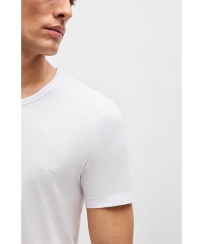 BOSS Herren Classic T-Shirts Kurzarm Shirts Pure Cotton Crew-Neck 6er Pack, Farbe:Weiß, Artikel:-100 White, Größe:XL – Ansicht 5
