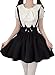 Pokn Y2K Lolita Sets Jirai Kei Fashion Lolita Style Short Sleeve Bow Shirts Cute Mini Skirts Kawaii Skirt Set Cutecore (Black,M,Medium)