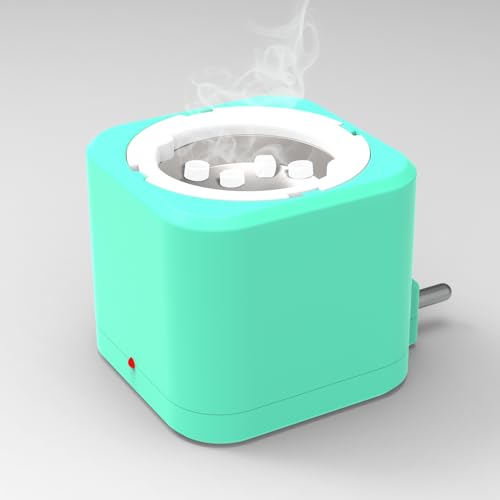 Image of Shivansh Technology Incense Holder Kapoor Dani Electrical Camphor Diffuser Burner | Aroma Diffuser for Home Electric, Essential Oil Diffuser (Aqua Green)