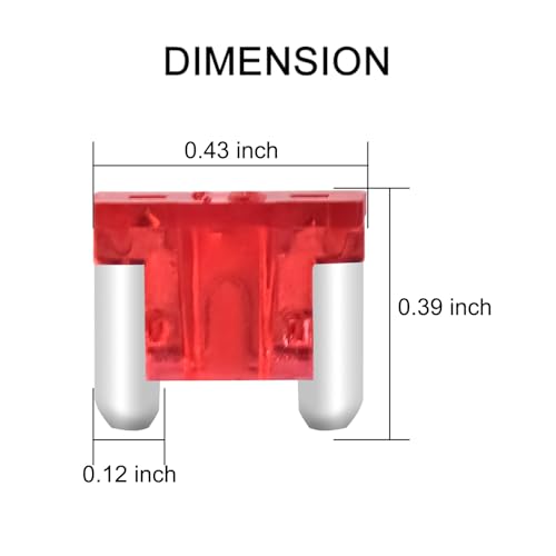 MuHize Low Profile Mini Fuse Kit - 140-Piece Low Profile Blade Fuses(2/3/5/7.5/10/15/20/25/30/35 AMP) with Puller Tool for Car Truck SUV Motorcycle | Anti-Slip Grip Design