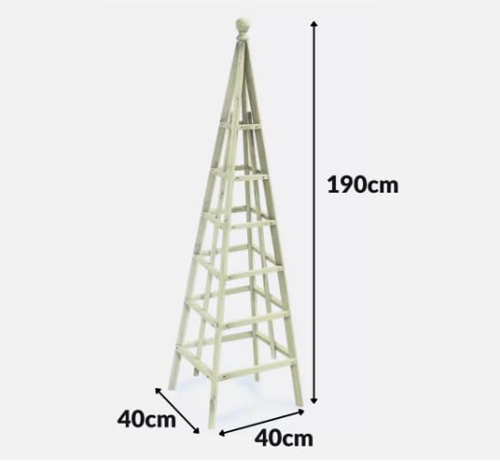 Garden Mile® Grote tuinobelisk voor buiten, robuust, sterke houten