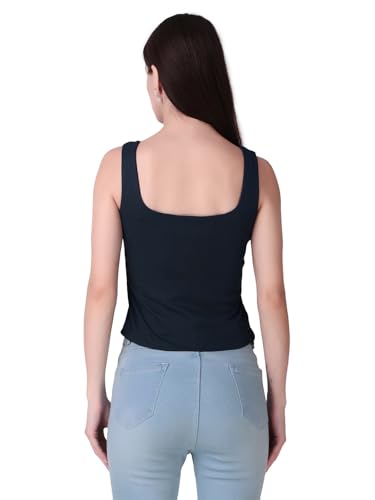 Image of Sizi Women Padded Camisole Workout Top| Tank Top with No Trace,Square Neck Seamless Vest,Elastic Removable Wide Shoulder Strap Camisole