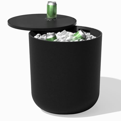 Image of Veradek Kona Cooler Side Table - Outdoor Cooler Table and Ice Chest