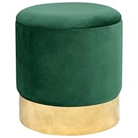 AKORD Fluwelen poef Elza | voetenbank | plank voor kleine voorwerpen | modern | velours gevoerd | decoratieve poef | metalen bodem | voor de woonkamer en slaapkamer | roze