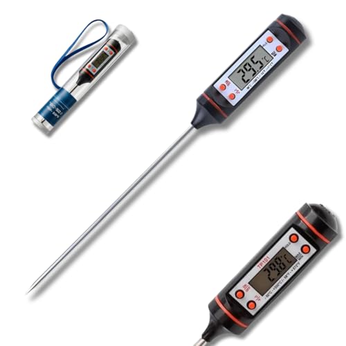 Termômetro digital culinário com visor fácil de ler. Mede com pre...