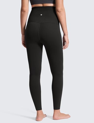Crz Yoga Women's Butterluxe Maternity Leggings 28" - Workout Pregnancy Activewear Belly Buttery Soft Support Yoga Pants Black 10 - 2
