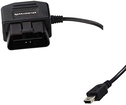 Universal OBD Power Cable for Dash Camera,24 Hours Surveillance/Acc Mode with Switch Button(Mini USB Port)