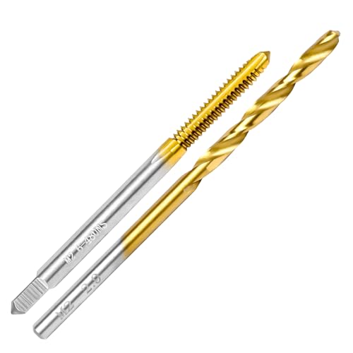 RURITKIT 6-48 UNS Tap and 2.9mm Drill Bit Kit, M2 HSS Drill and Tap Set, Combination of Drill and Tap Kit for Metal