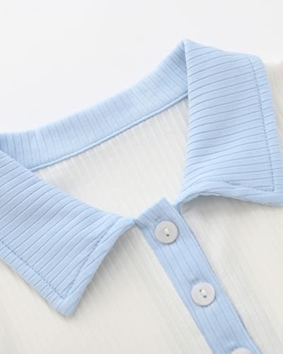 Enfants Chéris Polo Bodysuit Baby Boy Collared Short Sleeve Preppy Clothes 3-24 Months3