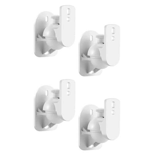 Ujjdwiurgh 4 soportes de pared ajustables para altavoz, giro y ángulo de inclinación, soporte de sonido envolvente