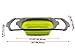 XL Large Kitchen Strainer by Comfify - Collapsible Silicone Over-The-Sink Colander with Extendable Handles - Use with Pasta, Fruit, Berries & Veggie - 6 Quart - Green