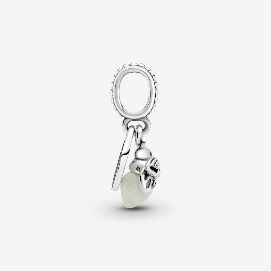 PANDORA Glow-in-the-Dark Firefly Dangle Charm - Compatible Moments Bracelets - Gift for Women - Sterling Silver with Glow-in-the-Dark Glass - with Gift Box - Image 3