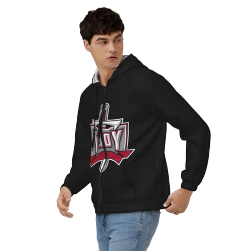 Troy University Men'S Hooded Zipper Cardigan Casual Hooded Sweatshirt Long Sleeved With Pockets3