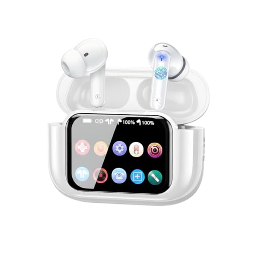 Audionic Wireless Earbuds with Ultra-Wide LED Touchscreen...
