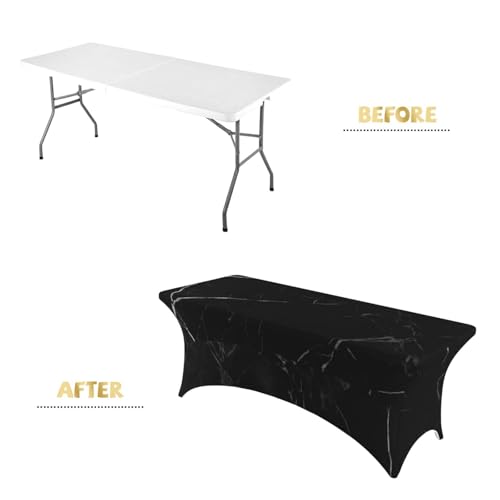 Nappe extensible en élasthanne lavable et infroissable pour table de fête - 5