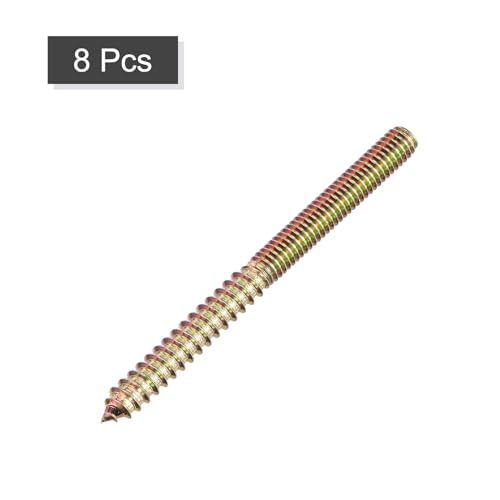 Image of uxcell 5 /16-18x4 Hanger Bolts, 8pcs Double Ended Screws Wood Dowel Screws for Furniture