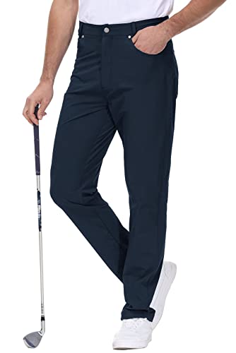 Rdruko Men's Stretch Golf Pants Lightweight Work Casual Pants With Pockets(Navy,Us 30) #TOP14