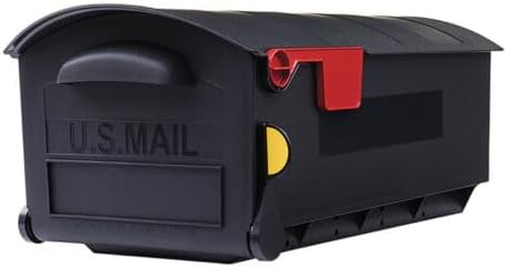 Replacement for Compatible with Architectural Mailboxes Patriot Classic Plastic Post Mount Black Mailbox