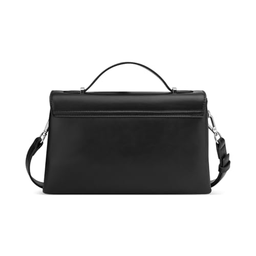 Image of GUESS Women Black Solid Adjustable Detachable Strap Crossbody Bag