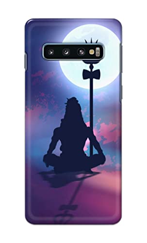 Image of Printed Hard Back Cover Case for Samsung Galaxy S10 Plus | Samsung S10+ Back Cover (Lord Shiva) -702