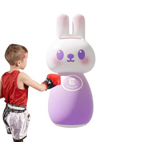 Buerfu De Boxeo Inflable | 64,8 Cm Equipo con Forma De Animal | Saco De Boxeo Inflable De Pie para Practicar,para Entrenamiento De Gimnasio Y Ejercicio Y Juego En Interiores Y Exteriores