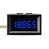 Digitales Voltmeter DC 0-33V 5-stellige LED-Anzeige mit Drei-Draht-Anschluss für Automobil- und Heimwerker-Elektronik, 0,36 Zoll, kompatibel mit 3,5-30V Netzteil (Blau)