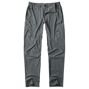 Postropaky Mens Hiking Quick Dry Lightweight Waterproof Fishing Pants Outdoor Travel Climbing Stretch Pants