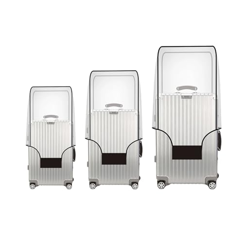 Luggage Cover 3 Pieces Clear PVC Suitcase Covers for Luggage Protector Fit with 20-24-28 inch